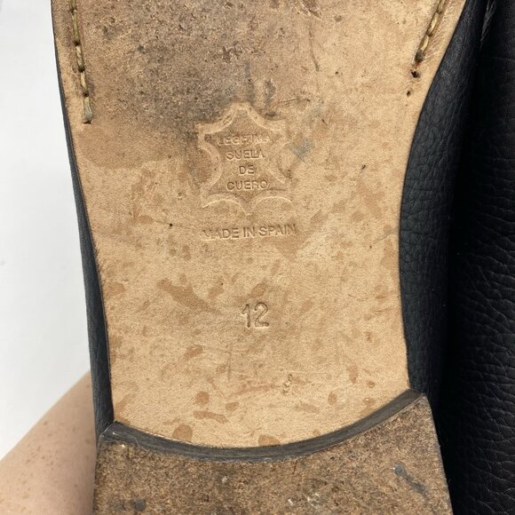 Sandro Moscoloni Sorrento Horsebit Loafer 12D Black Soft Pebbled Leather Slip On - Picture 14 of 14